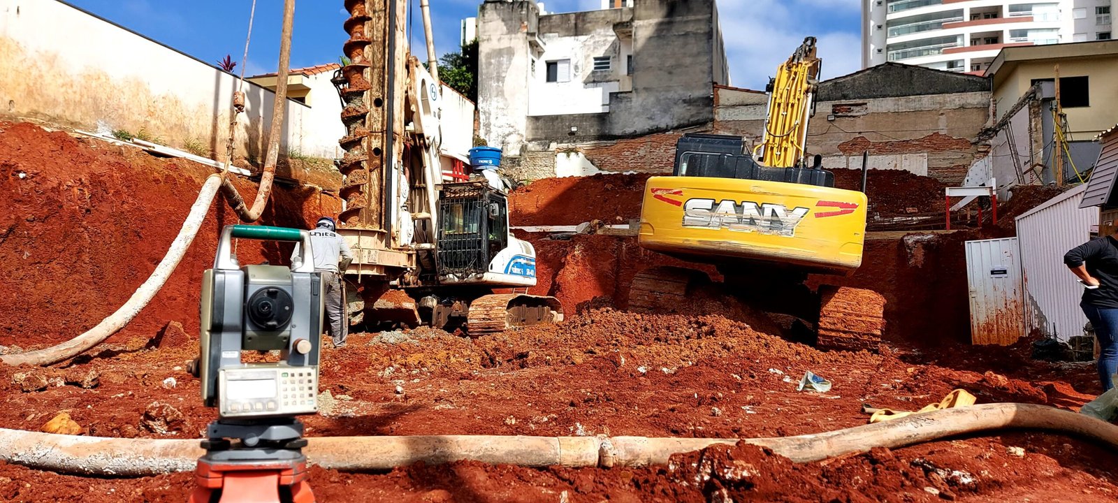 Locação de estacas fundação