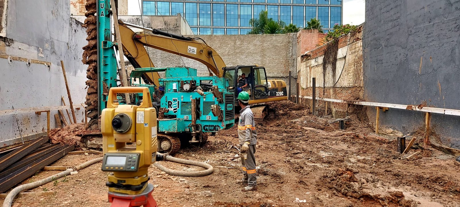 Locação de estacas fundação